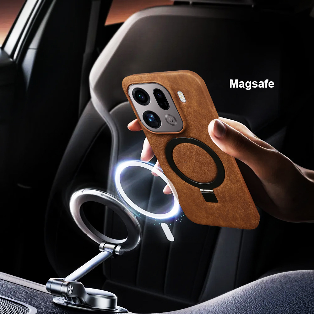 Casing Kulit Cincin Braket Mag - Oppo Find X8 ulasan dan harga